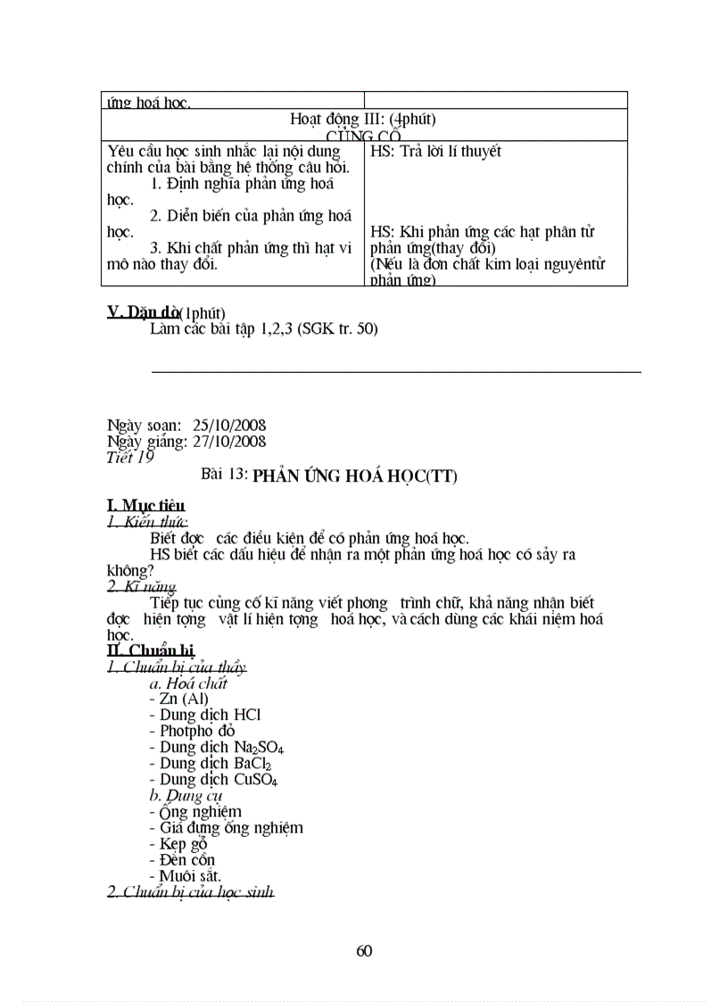 image for page Giáo án hóa 8 hk I Soạn theo TKBG