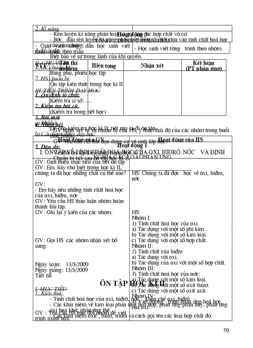 image for page Giáo án hóa 8 hk II Soạn theo TKBG