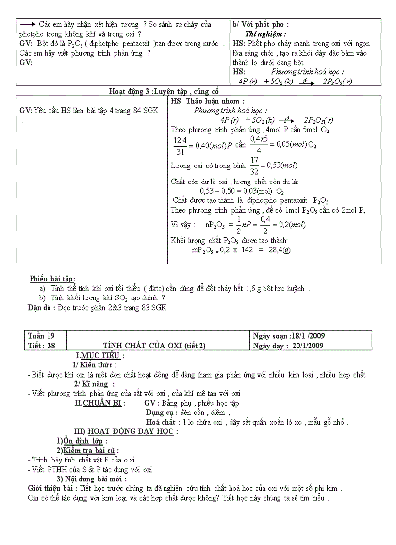 image for page Giáo án hóa 8 HkII cực hay