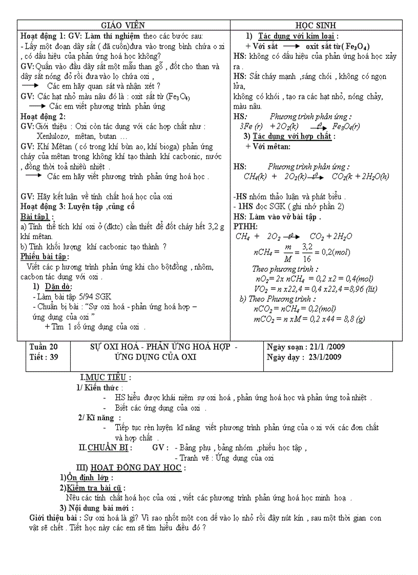 image for page Giáo án hóa 8 HkII cực hay