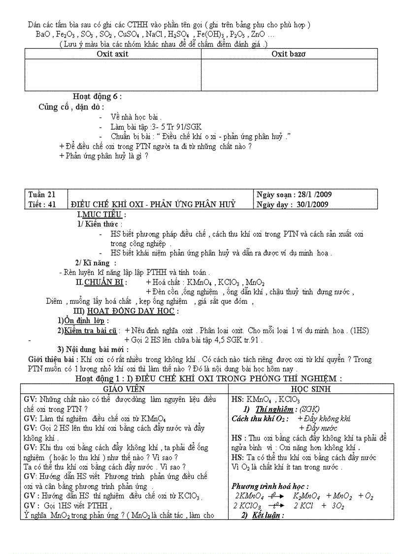 image for page Giáo án hóa 8 HkII cực hay