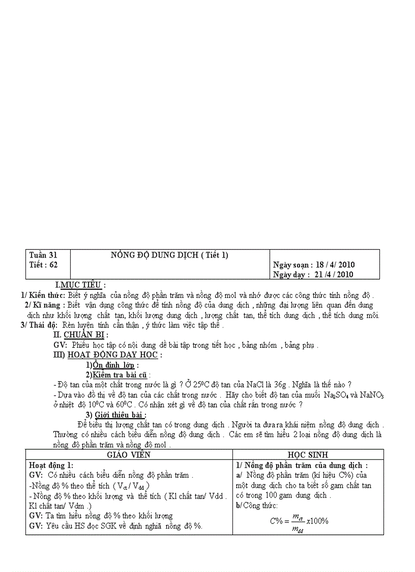 image for page Giáo án hóa 8 HkII cực hay