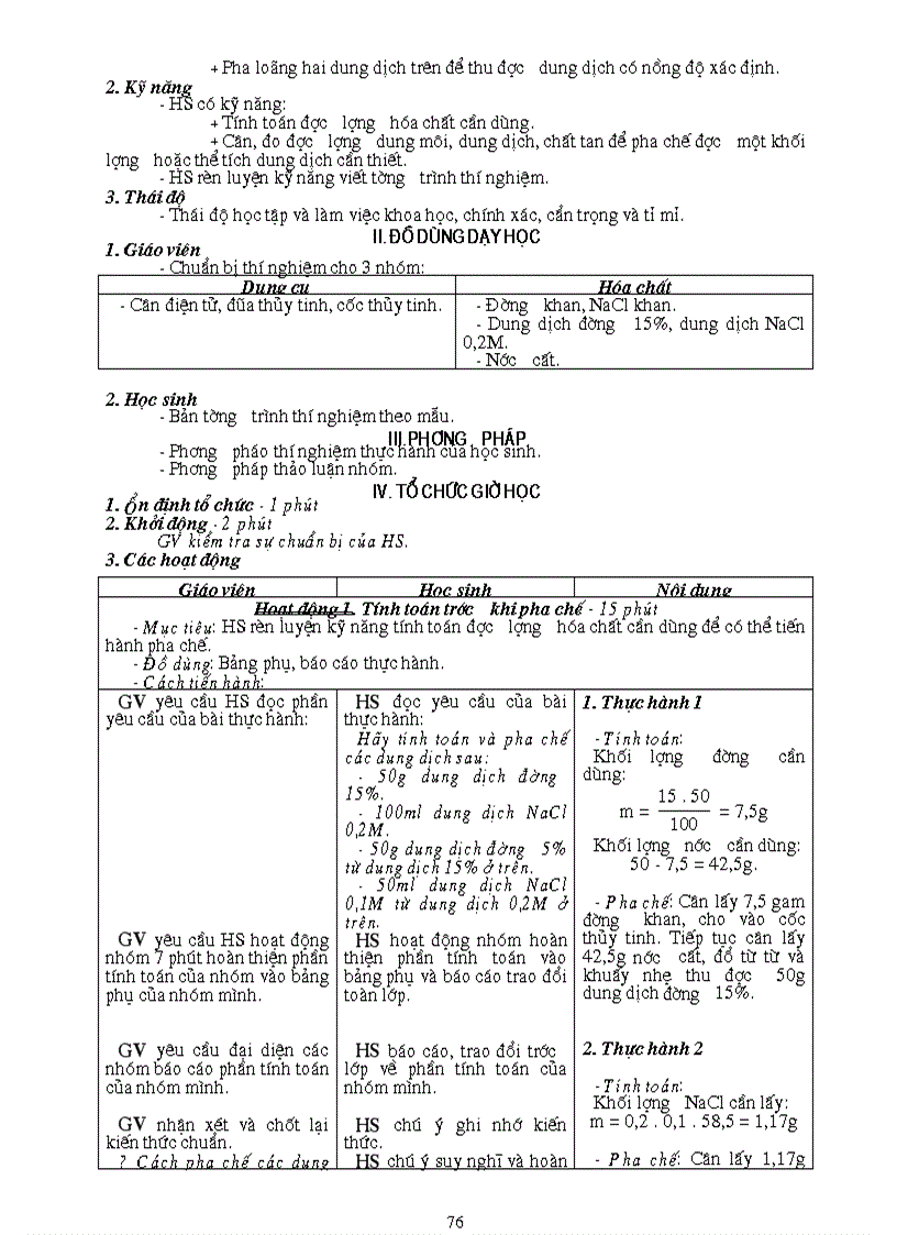 image for page Giáo án Hóa 8 Kì II Chuẩn