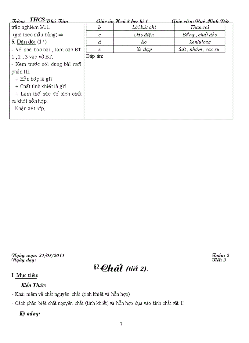 image for page Giáo án hóa 8 kiến thức chuẩn cả năm