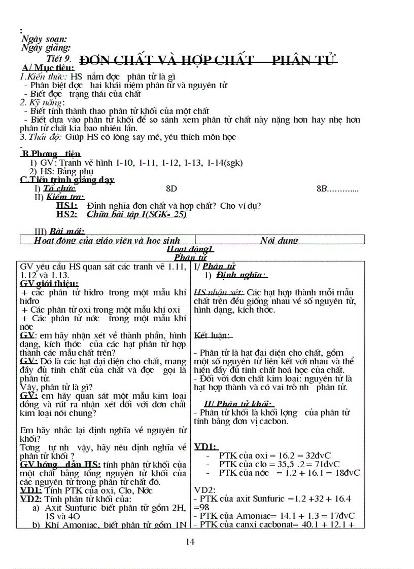 image for page Giao an hoa 8 theo chuan kien thuc moi nhat
