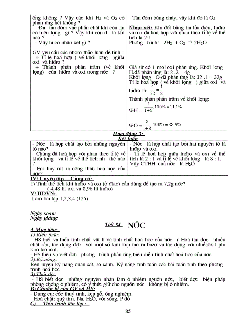 image for page Giao an hoa 8 theo chuan kien thuc moi nhat