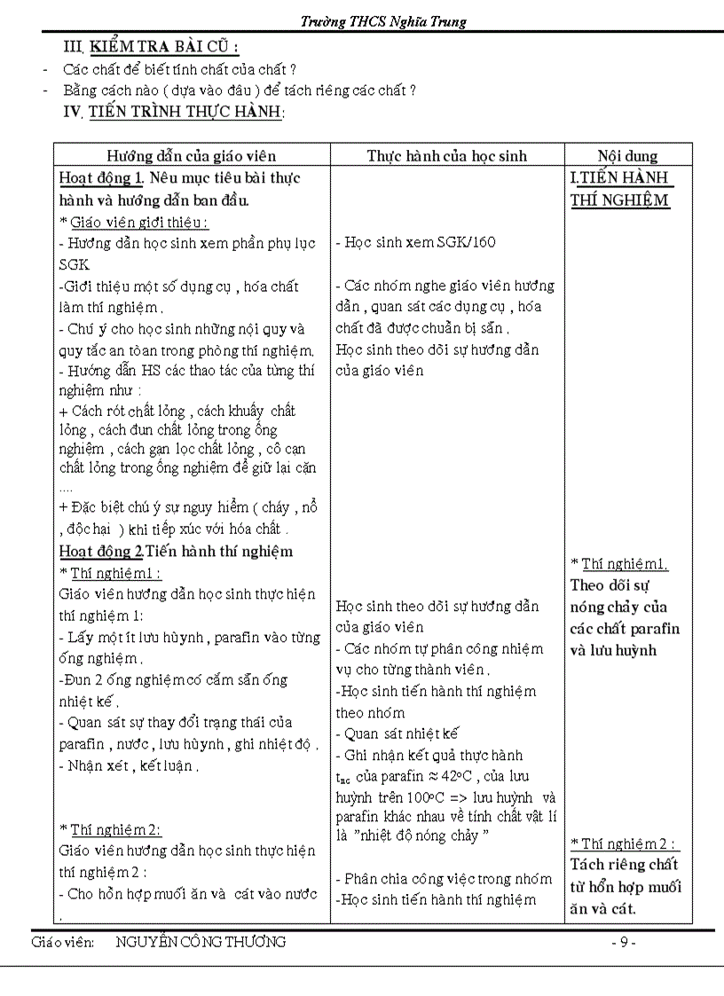 image for page Giao an hoa 8 theo chuan kien thuc