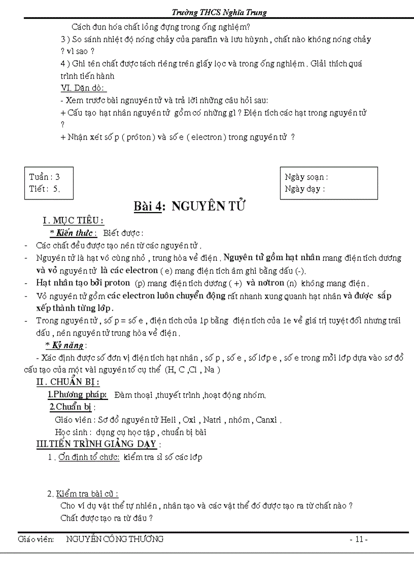 image for page Giao an hoa 8 theo chuan kien thuc