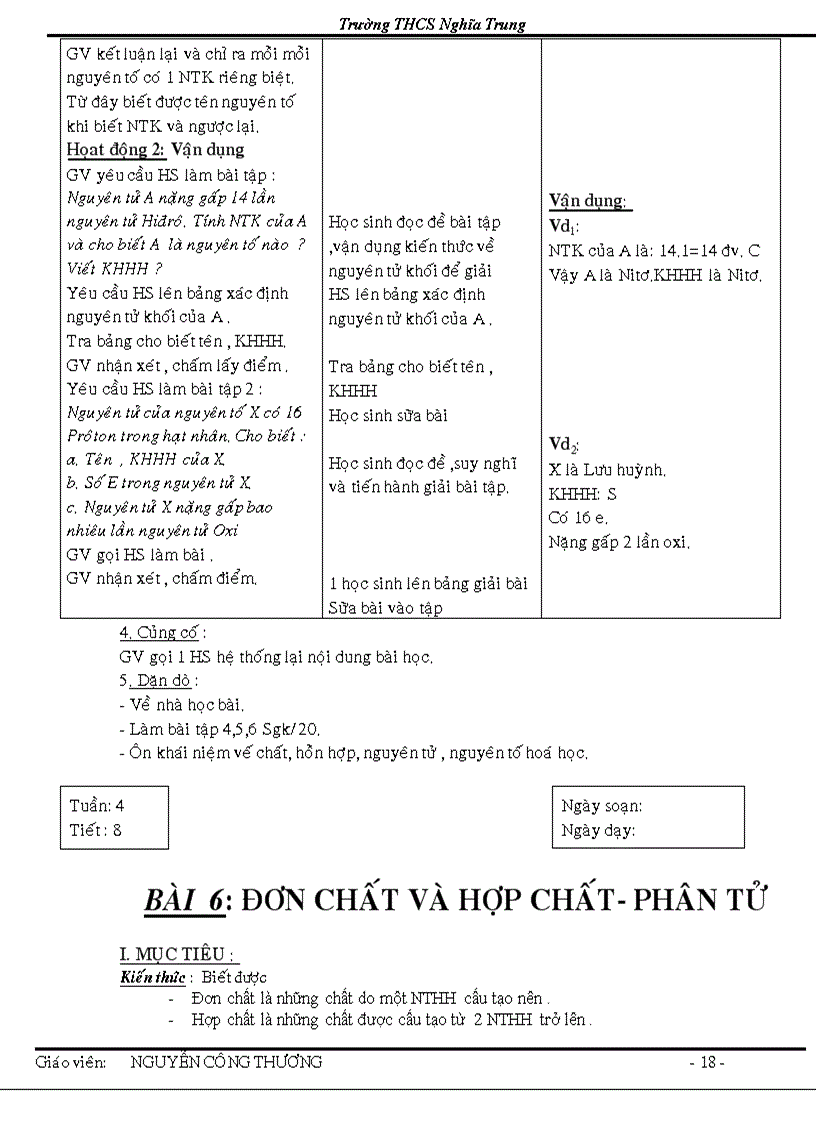 image for page Giao an hoa 8 theo chuan kien thuc