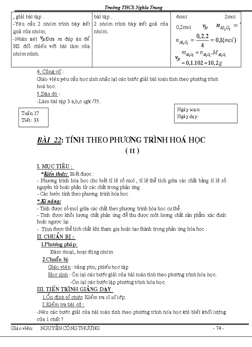 image for page Giao an hoa 8 theo chuan kien thuc