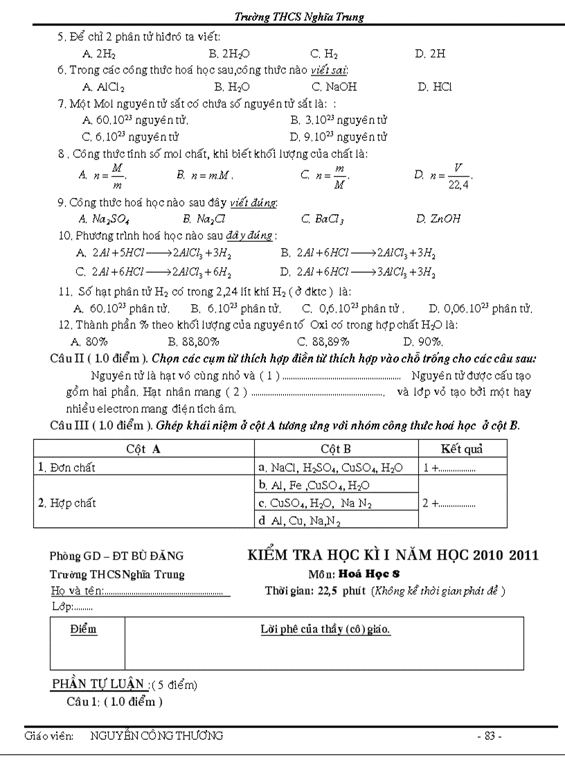 image for page Giao an hoa 8 theo chuan kien thuc