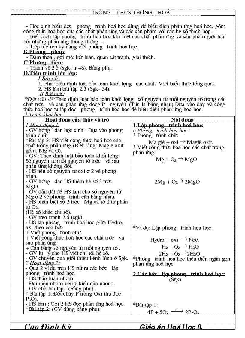 image for page Giao an hoa 8 theo chuan kt kn