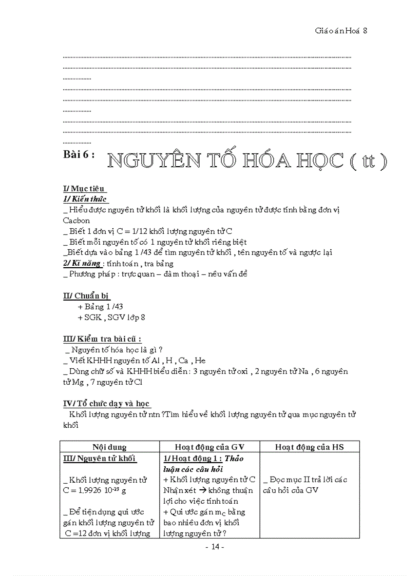 image for page Giáo án hóa 8 trọn bộ cực hay