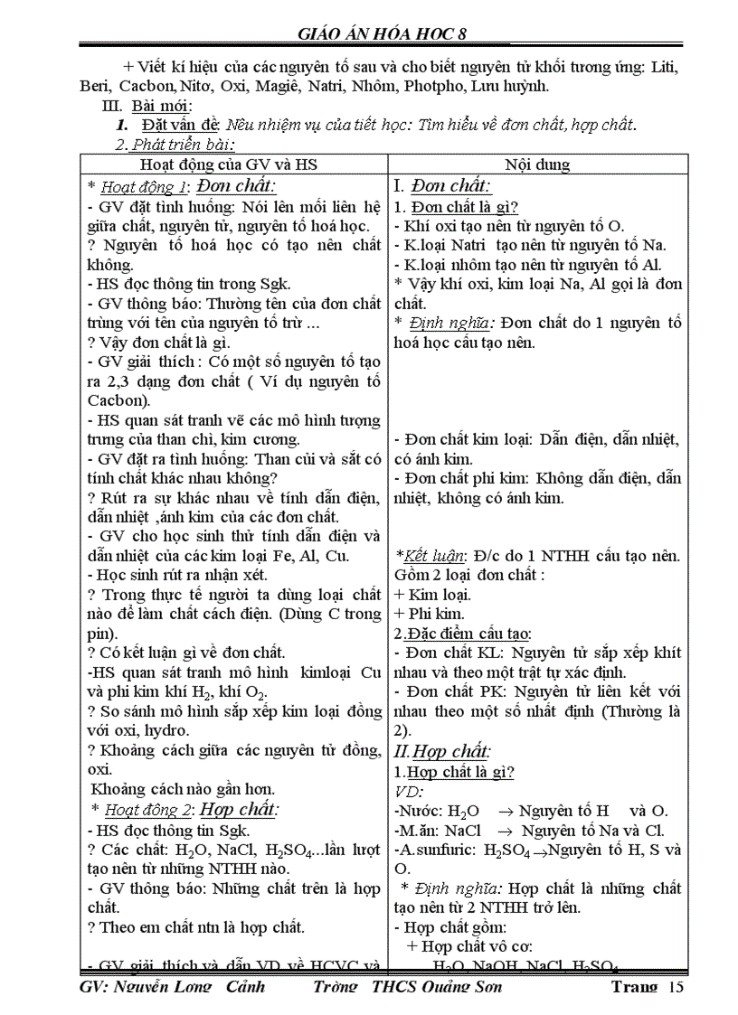 image for page Giáo án hóa 8 02