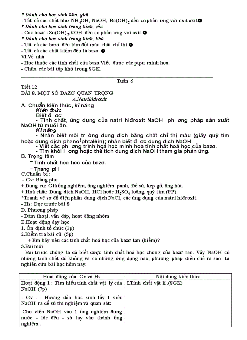 image for page Giao an hoa 8 9 CKT 2 cot