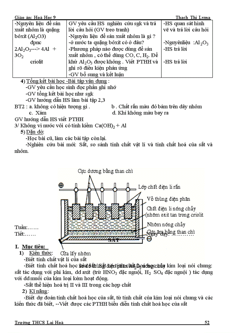 image for page Giáo án Hóa 9 HKI
