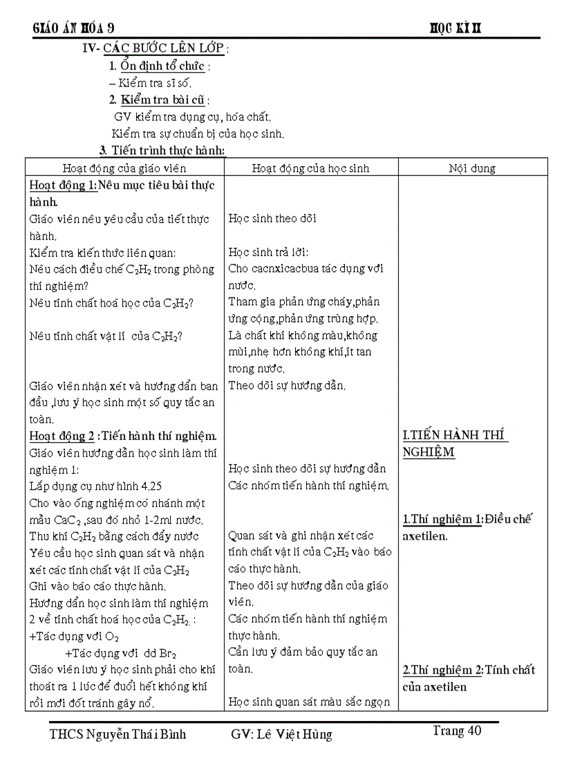 image for page Giáo án hóa 9 hkii apr