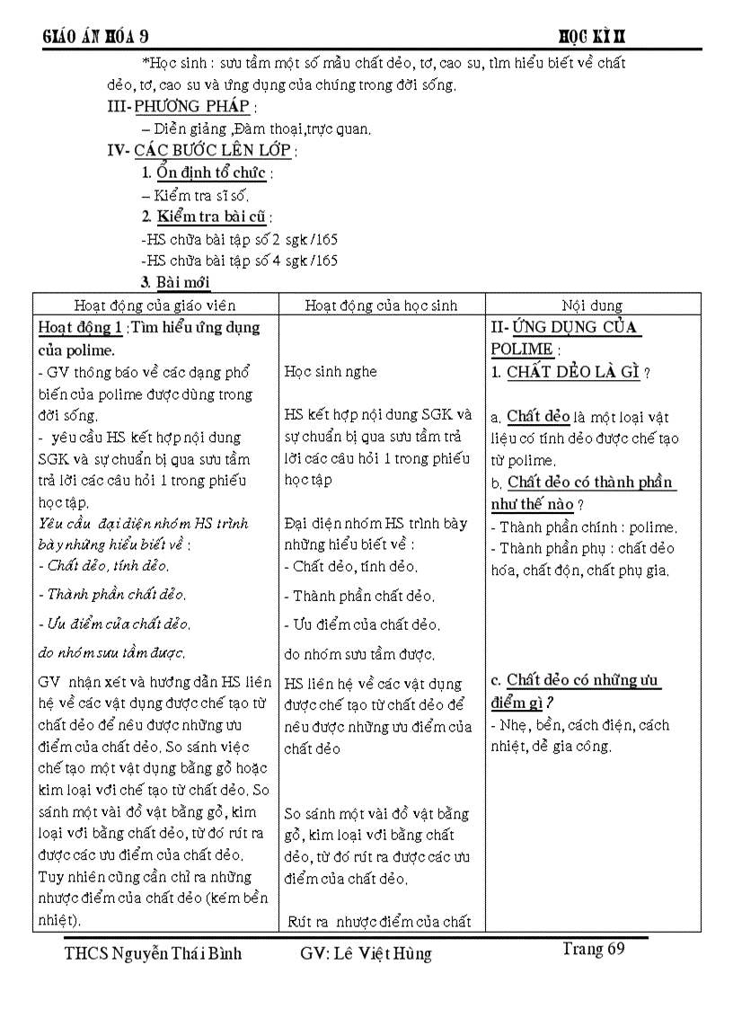 image for page Giáo án hóa 9 hkii apr