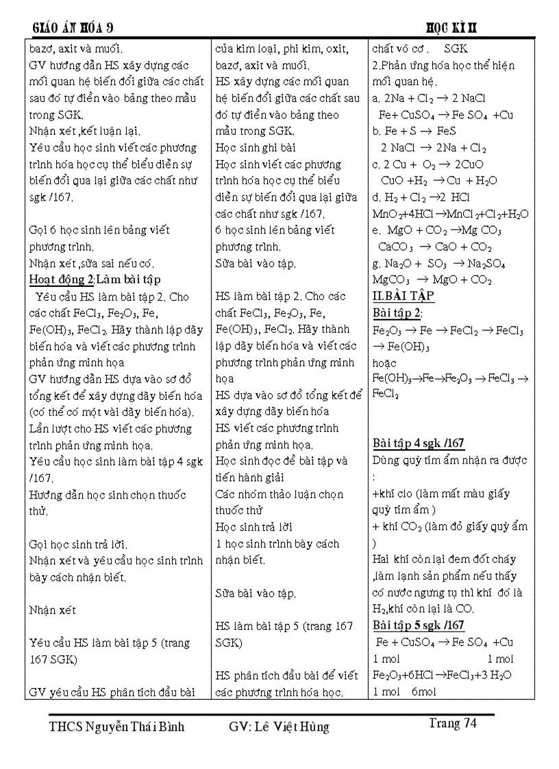 image for page Giáo án hóa 9 hkii apr