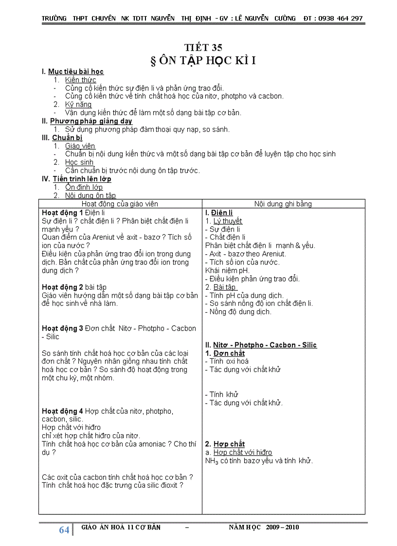 image for page Giao an hoa hoc 11 cb hk 1