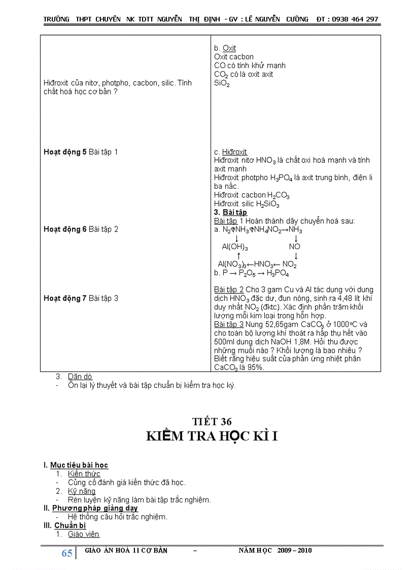 image for page Giao an hoa hoc 11 cb hk 1