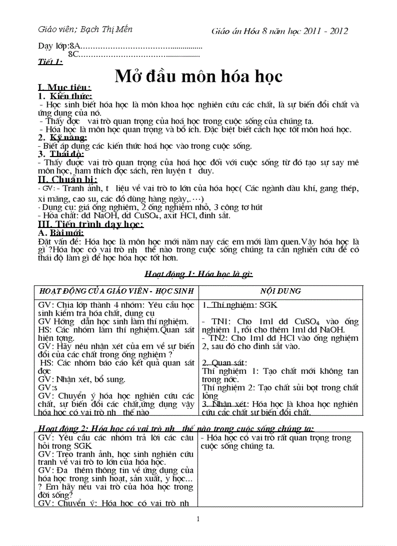 image for page Giao an hoa hoc 8 Bach Thi Men