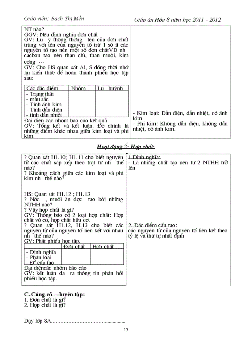 image for page Giao an hoa hoc 8 Bach Thi Men