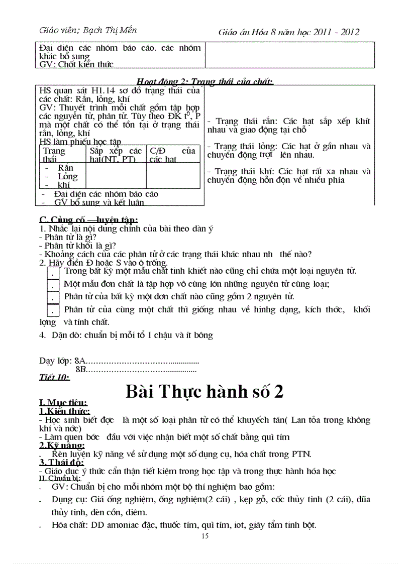 image for page Giao an hoa hoc 8 Bach Thi Men