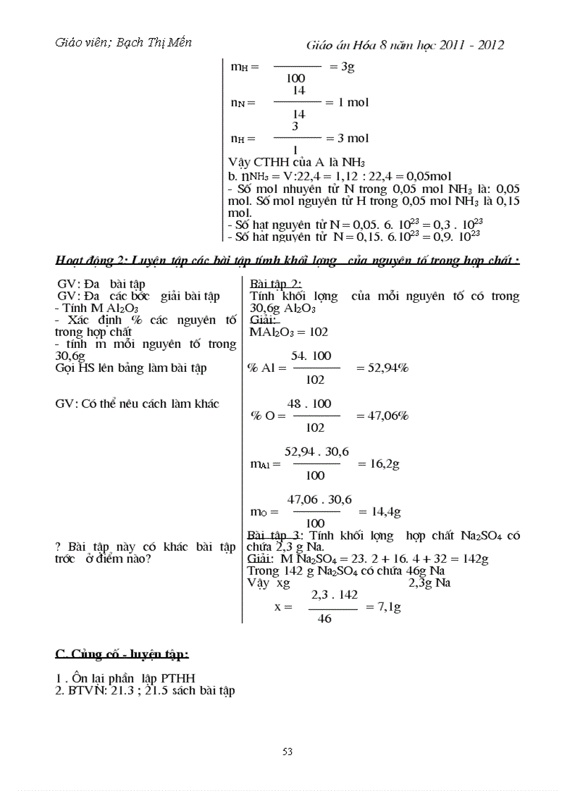 image for page Giao an hoa hoc 8 Bach Thi Men