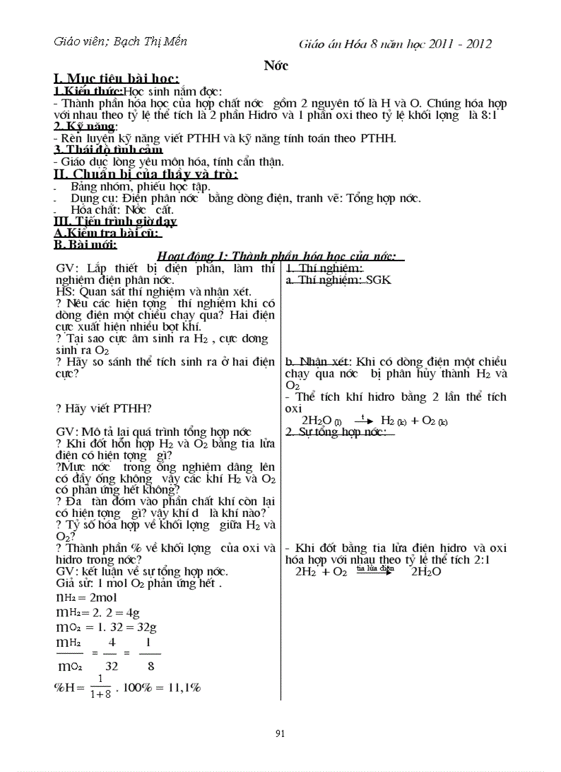 image for page Giao an hoa hoc 8 Bach Thi Men