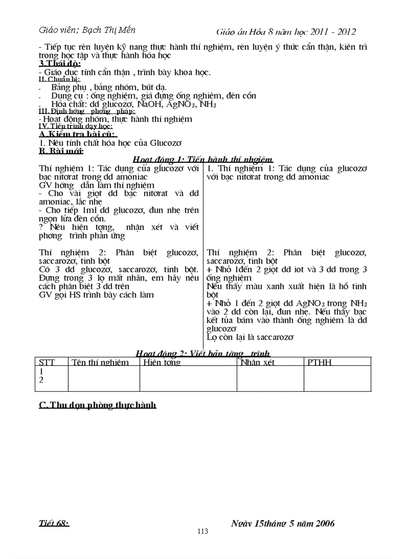 image for page Giao an hoa hoc 8 Bach Thi Men