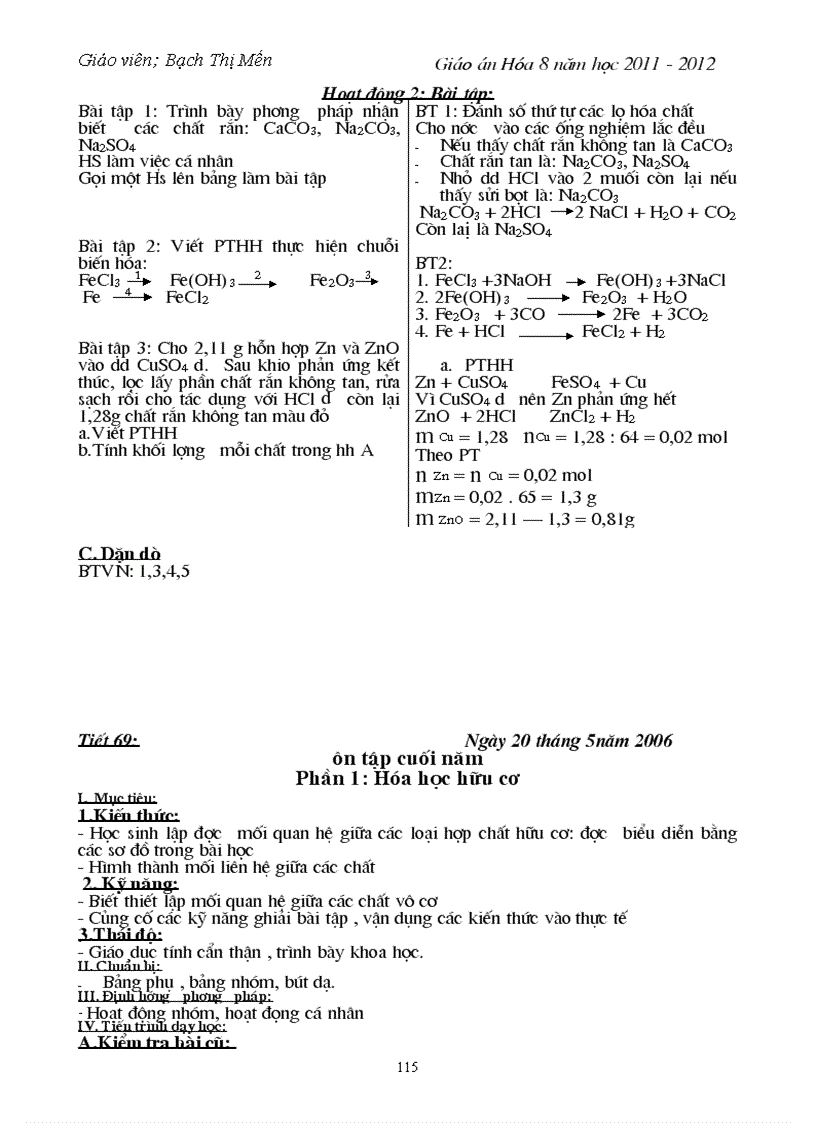 image for page Giao an hoa hoc 8 Bach Thi Men