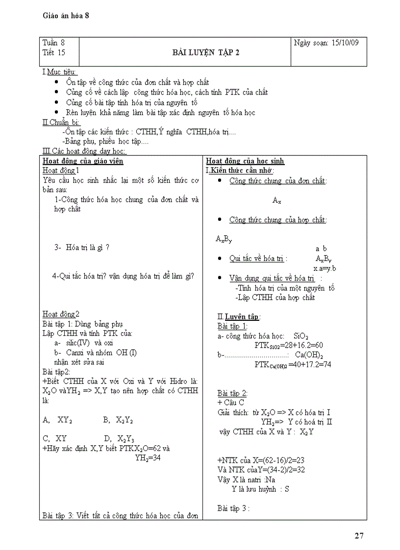 image for page Giáo án hóa học 8 chi tiết