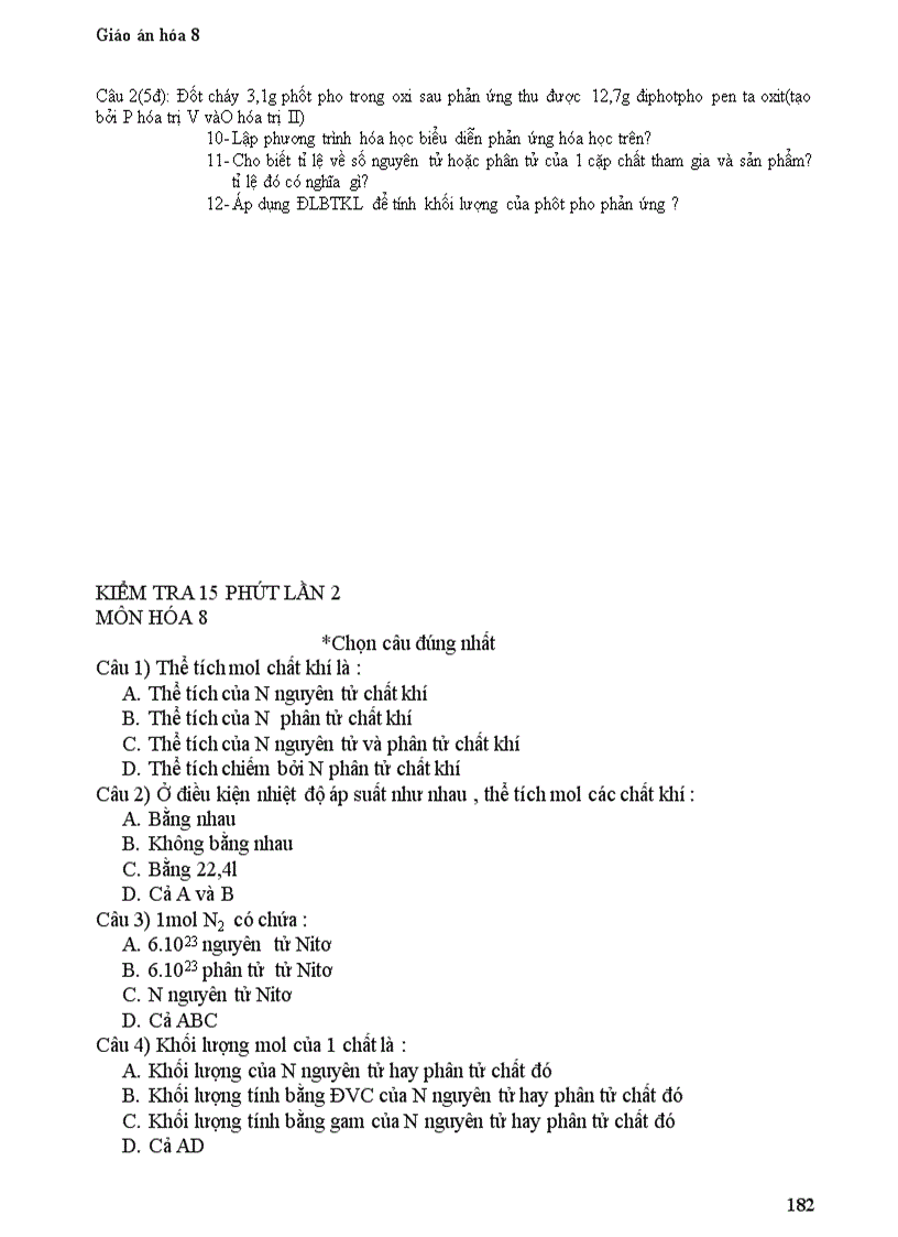 image for page Giáo án hóa học 8 chi tiết