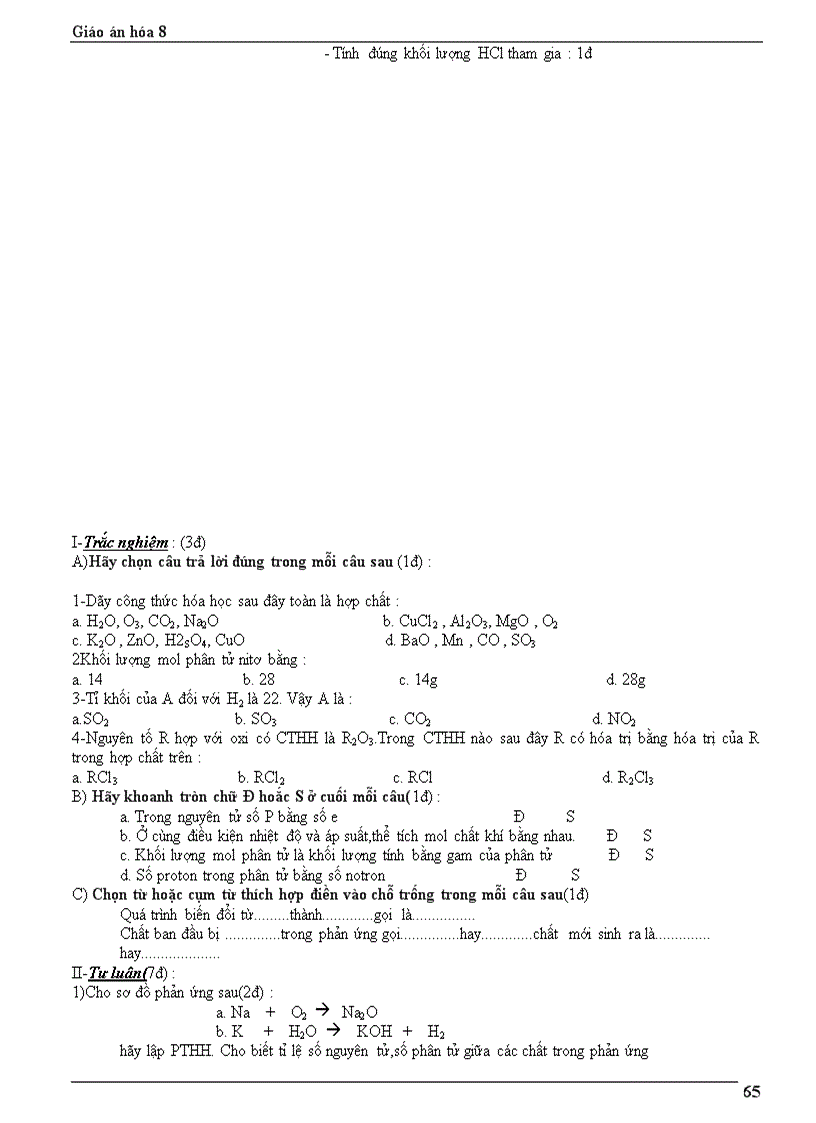 image for page Giao an hoa hoc 8 chuan khong can chinh