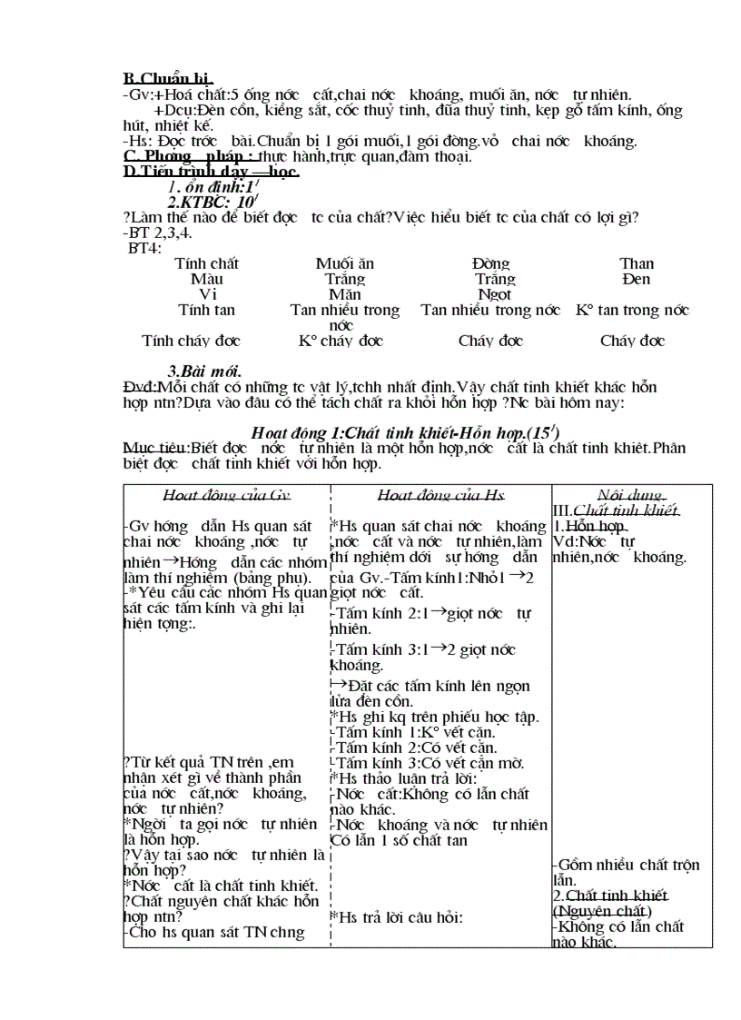 image for page Giáo án Hóa học 8 chuẩn kiến thức kỹ năng mới