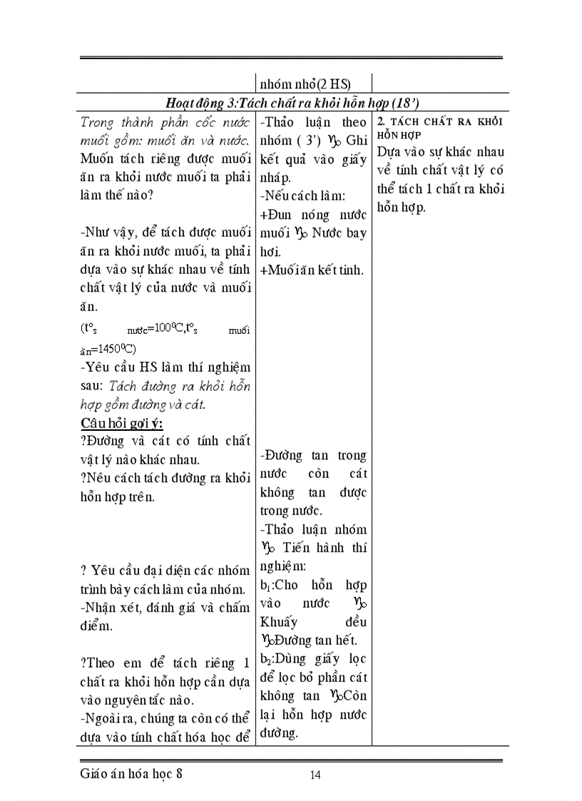 image for page Giáo án hóa học 8 chuẩn mới 2012