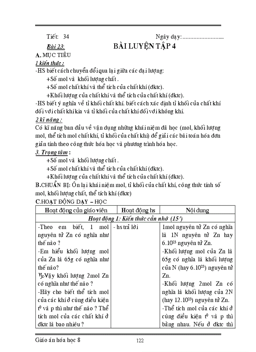 image for page Giáo án hóa học 8 chuẩn mới 2012