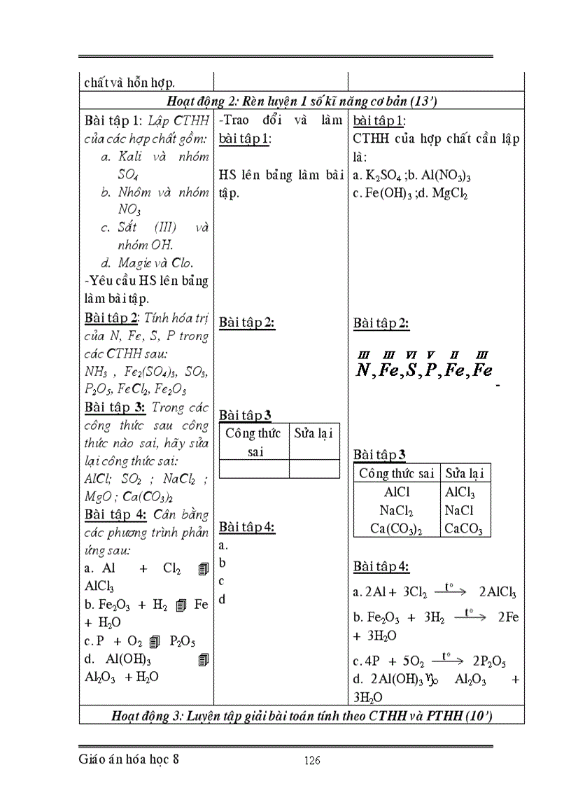 image for page Giáo án hóa học 8 chuẩn mới 2012