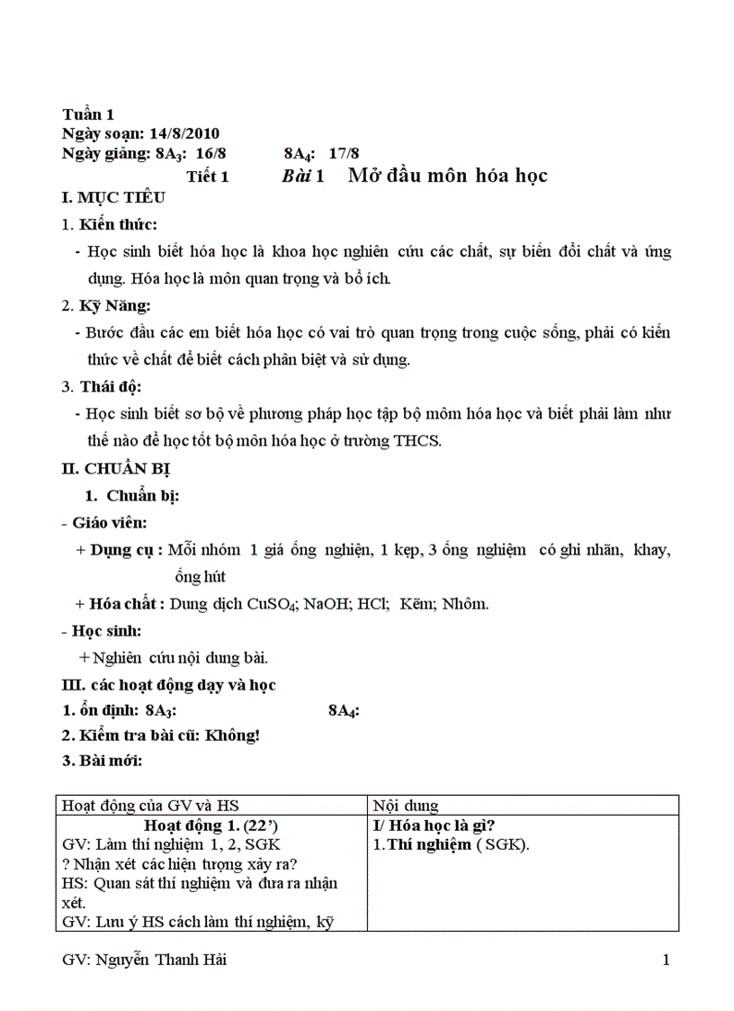 image for page Giáo án hóa học 8 đúng chuẩn