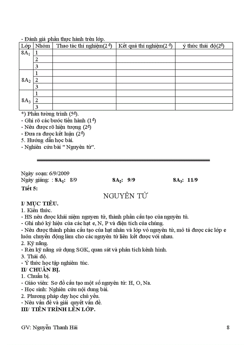 image for page Giáo án hóa học 8 đúng chuẩn