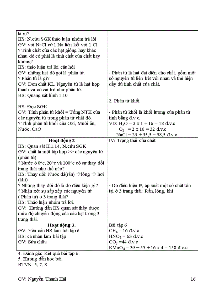 image for page Giáo án hóa học 8 đúng chuẩn