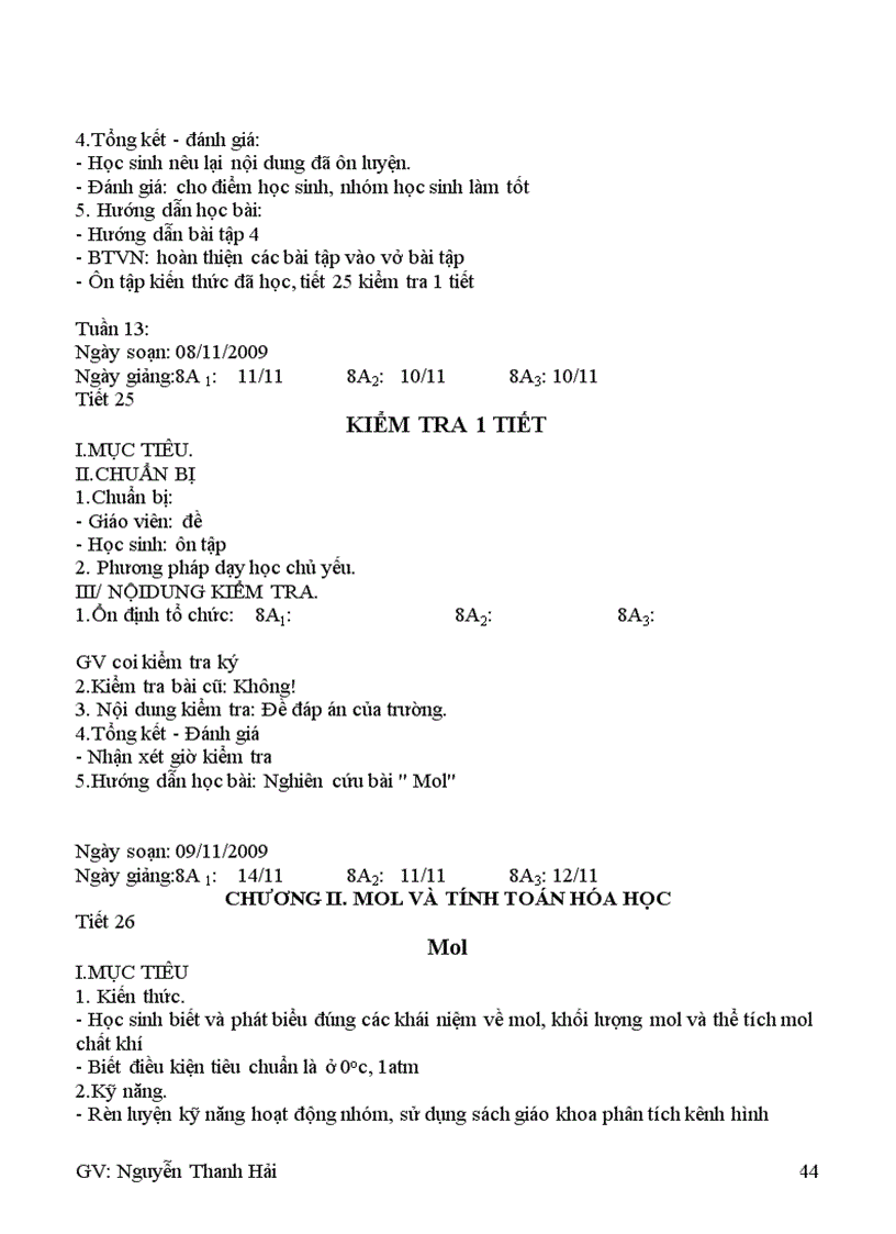 image for page Giáo án hóa học 8 đúng chuẩn