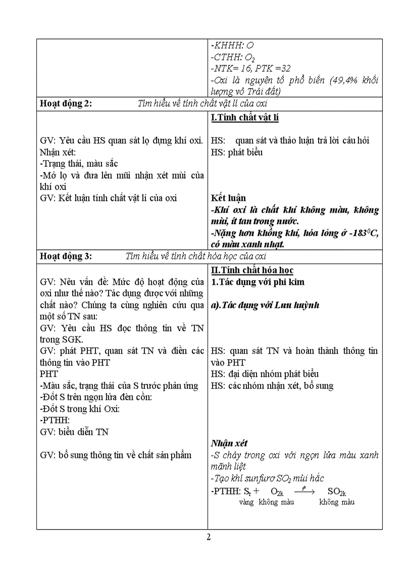 image for page Giáo án Hóa học 8 HKII