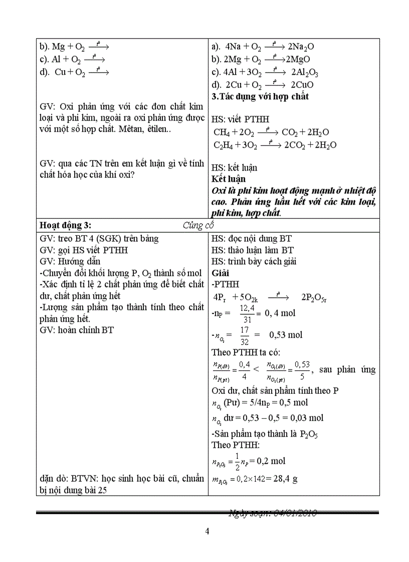 image for page Giáo án Hóa học 8 HKII
