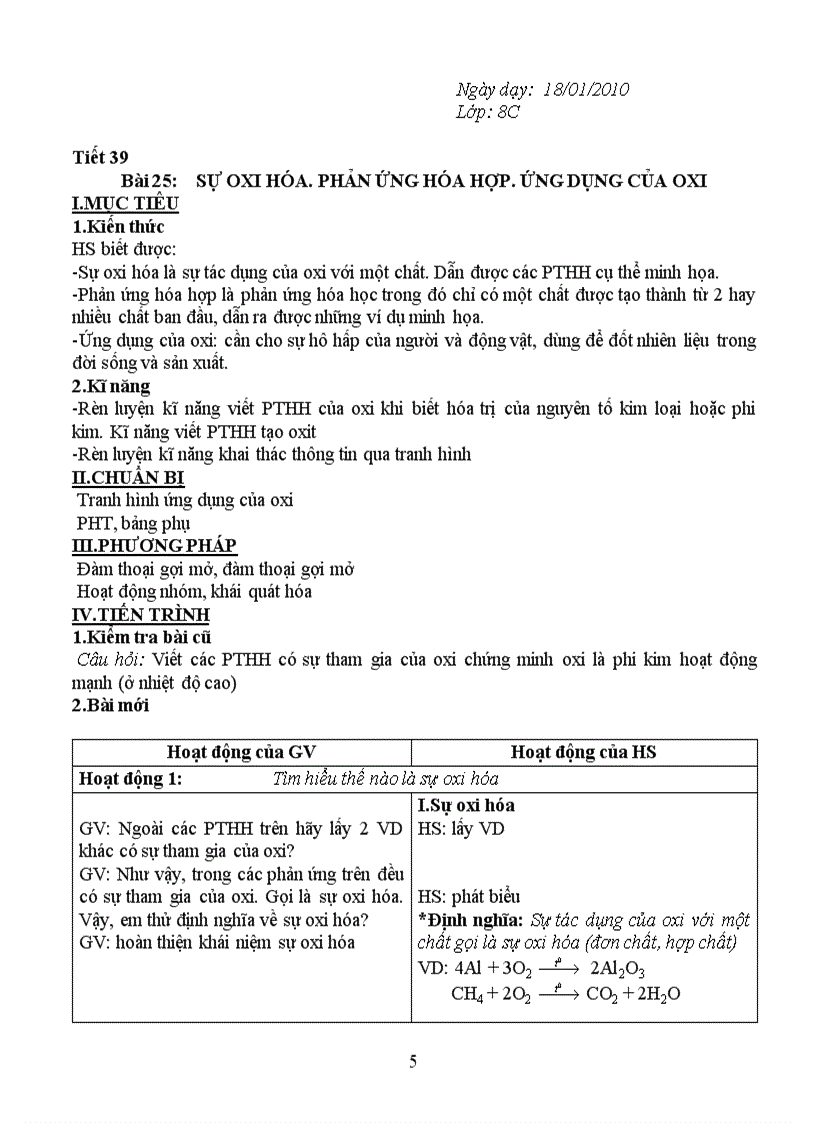 image for page Giáo án Hóa học 8 HKII