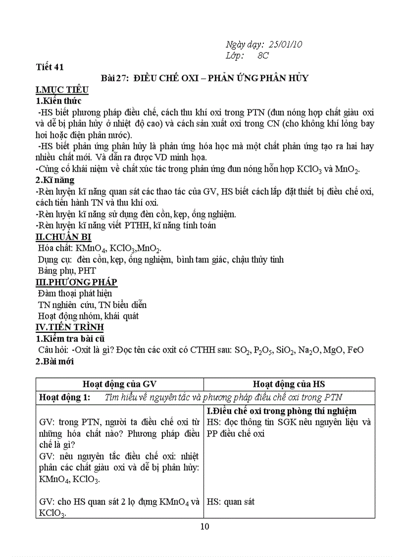 image for page Giáo án Hóa học 8 HKII