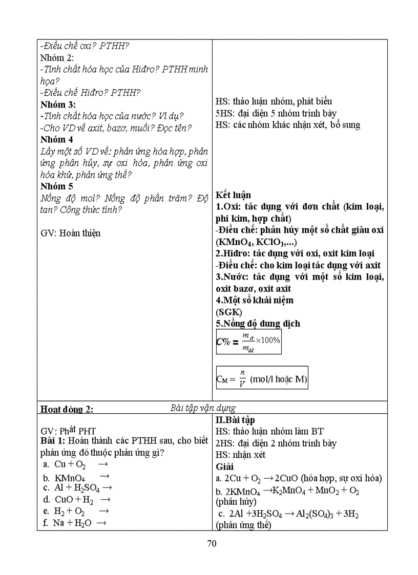 image for page Giáo án Hóa học 8 HKII