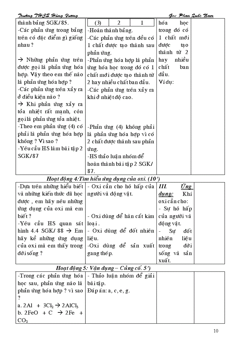 image for page Giao an Hoa hoc 8 HKII 4 cột