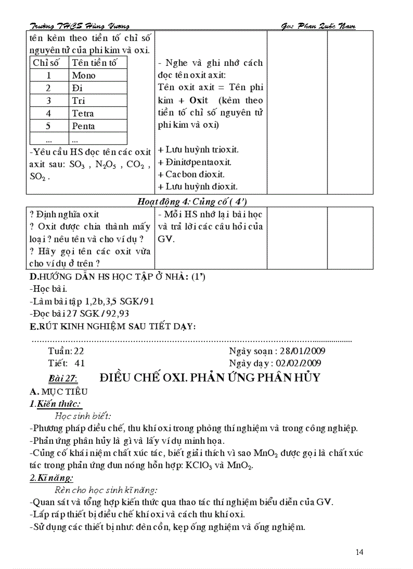 image for page Giao an Hoa hoc 8 HKII 4 cột